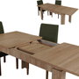 Hanah Home Mesa de Comedor Extensible Roble Claro 150x80cm